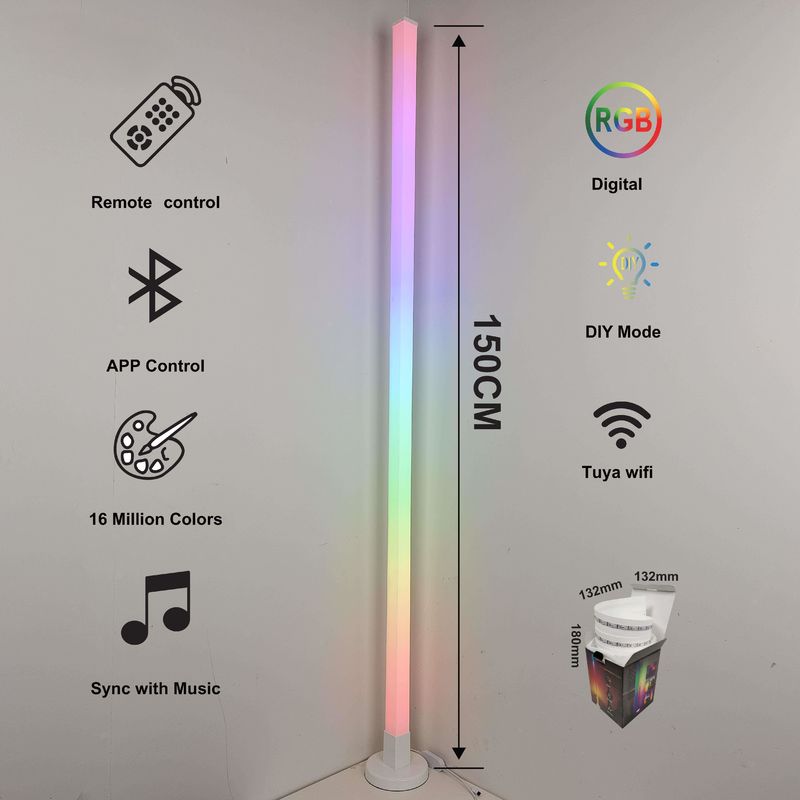 Moderne und beliebte Schlafzimmer Fußbodenlampen Wohnzimmer Verschiedene Atmosphäre Lampen Intelligente APP-Steuerung