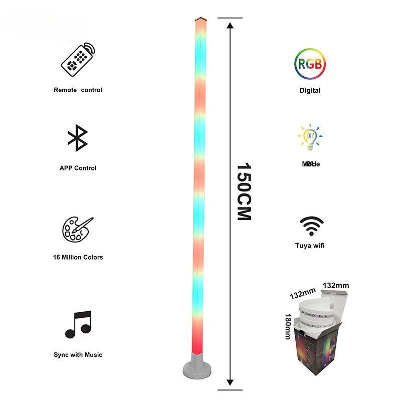 Moderne und beliebte Schlafzimmer Fußbodenlampen Wohnzimmer Verschiedene Atmosphäre Lampen Intelligente APP-Steuerung