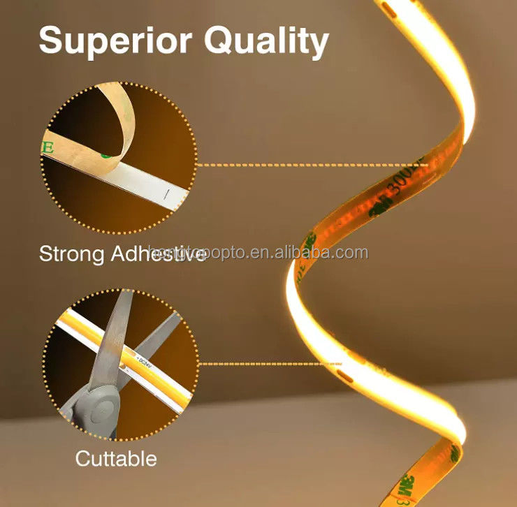 COB LED Strip 320leds 2024 heiß verkaufbar Schnittbare 12VDC CRI90 3000K 2700K 4000K 6000K COB LED Streifen für das Wohnzimmer