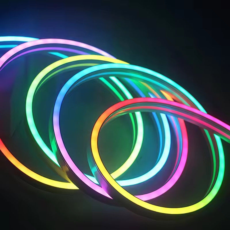 DIY Design Farbwechsel RGBIC 24V Silicone Tube Neon LED Streifen Licht Neon Seil für Spielzimmer In Europa