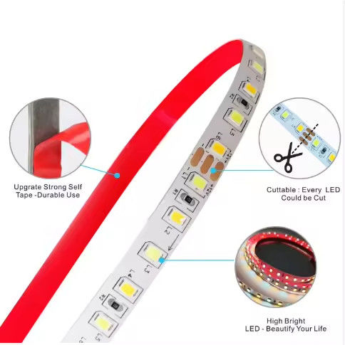 Fabrikverkauf Zweifarbiges CCT-LED-Breitlicht 24v Farbtemperatur Einstellbar 120LED-Licht 12v Licht 2835 Led-Breit Dekoration