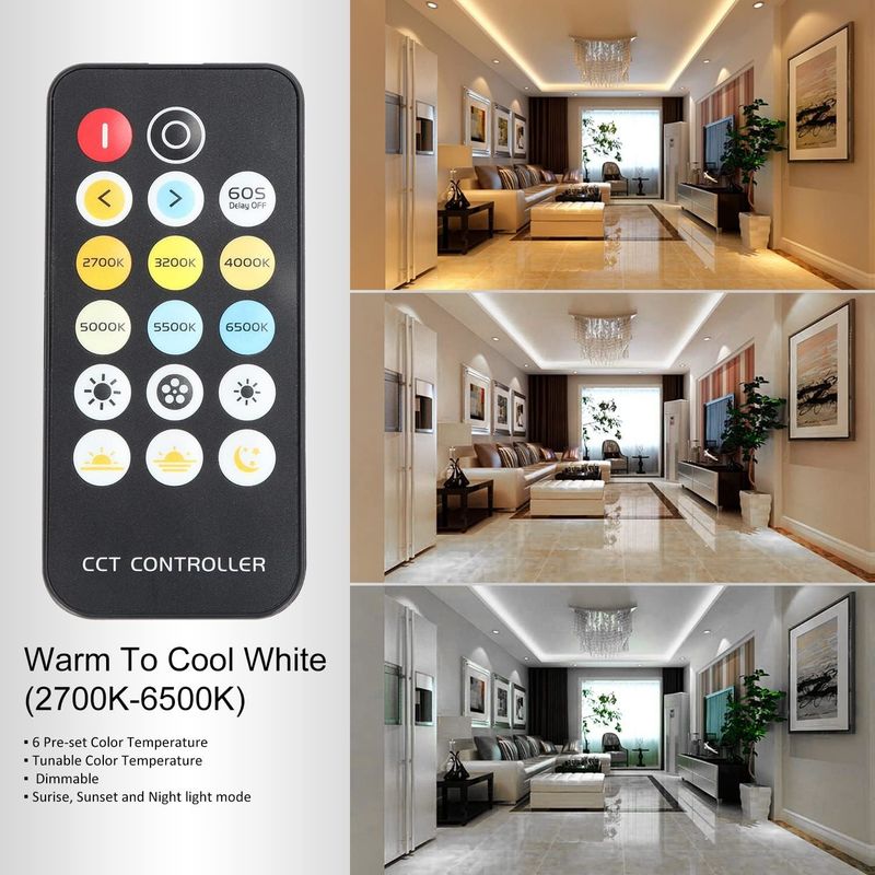 COB LED Streifenleuchten CCT (2700K-6500K Stimmbar) 2M 560LEDs/m CRI90 Led Tape Light Kit mit Boxpackung Led Streifen für Zuhause