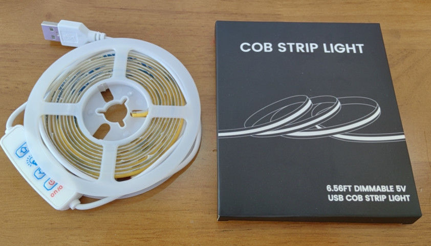 Neues Modell DC5V COB LED Streifenleuchten 2M 300LEDs/m CRI90 USB Led Tape Lichte Box Kit mit Box Paket Led Streifen für Zuhause