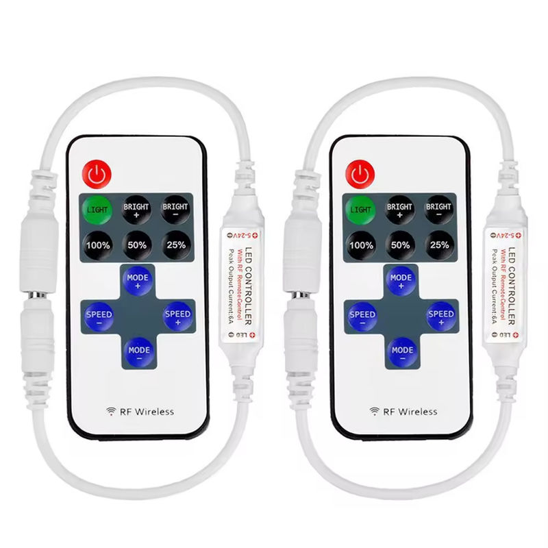 Bestseller Mini LED-Controller 11 Schlüssel 5V 12V 24V Einfarb-Controller RF drahtlos Touch Fernbedienung Helligkeit LED-Dimmer