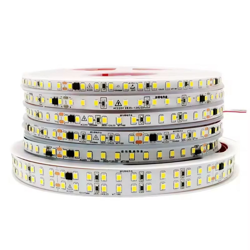 120LEDs/m Flexibler LED-Band für Innenräume Keine Fahrer benötigt CRI80 2835 SMD 8mm PCB Länge 5M/10M