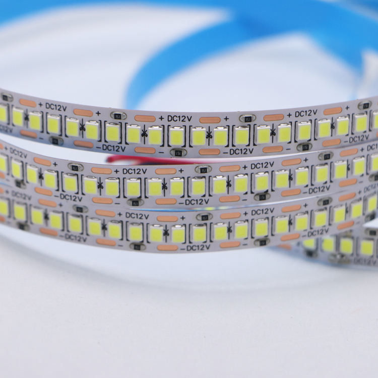 DC12V/24V 10mm 5M/Roll 2835 80Ra LED-Streifen mit weißem PCB und 120° Strahlwinkel