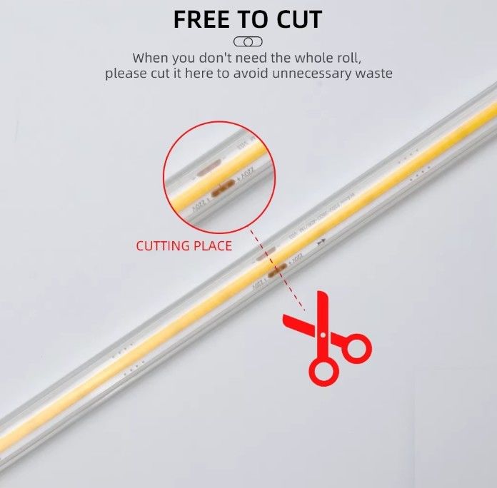 288LED-Hochspannung 110V 220V flexibler COB-LED-Streifenlicht 2700K 3000K 4000K 6000K