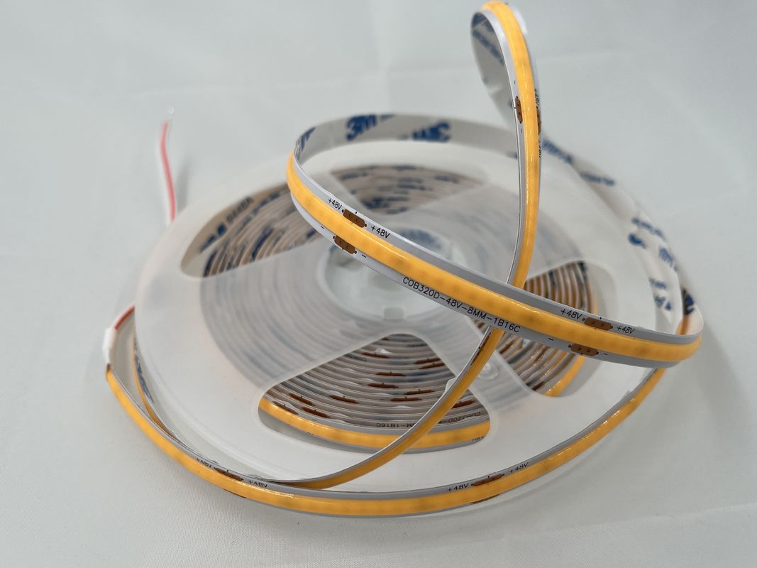 48V COB 320leds/M 90CRI Dimmbar 100lm/W 11W/M Flexible COB LED Streifenlicht für Innenarchitektur