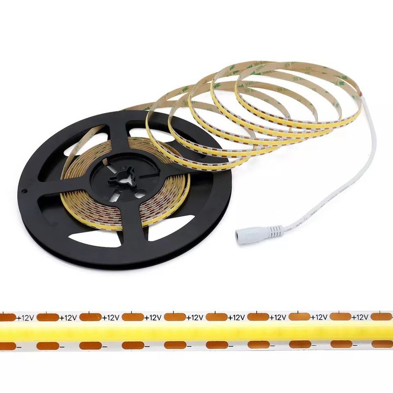 320Leds Flexible LED Streifen Weiß/Wärmweiß DC24V 8mm Breite Integriertes COB LED Licht