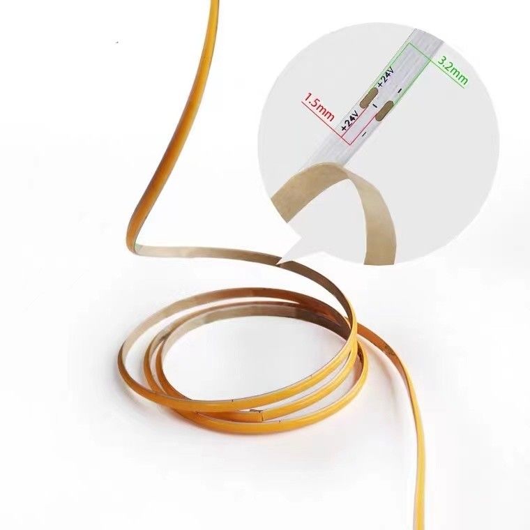 12V / 24V 8mm 90Ra 320d fob Aluminiumprofil COB LED-Band für Dekoration