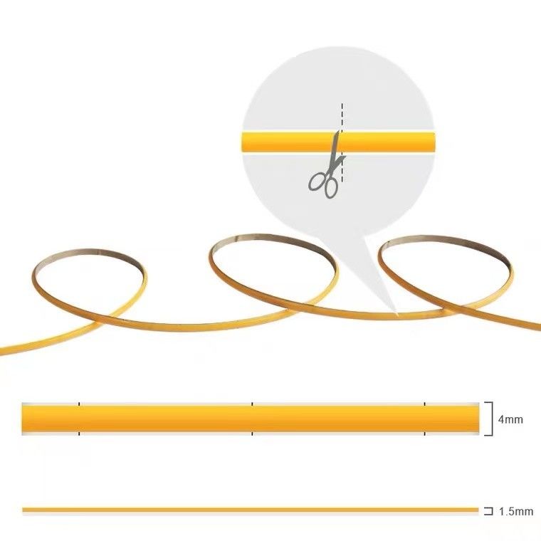 12V / 24V 8mm 90Ra 320d fob Aluminiumprofil COB LED-Band für Dekoration