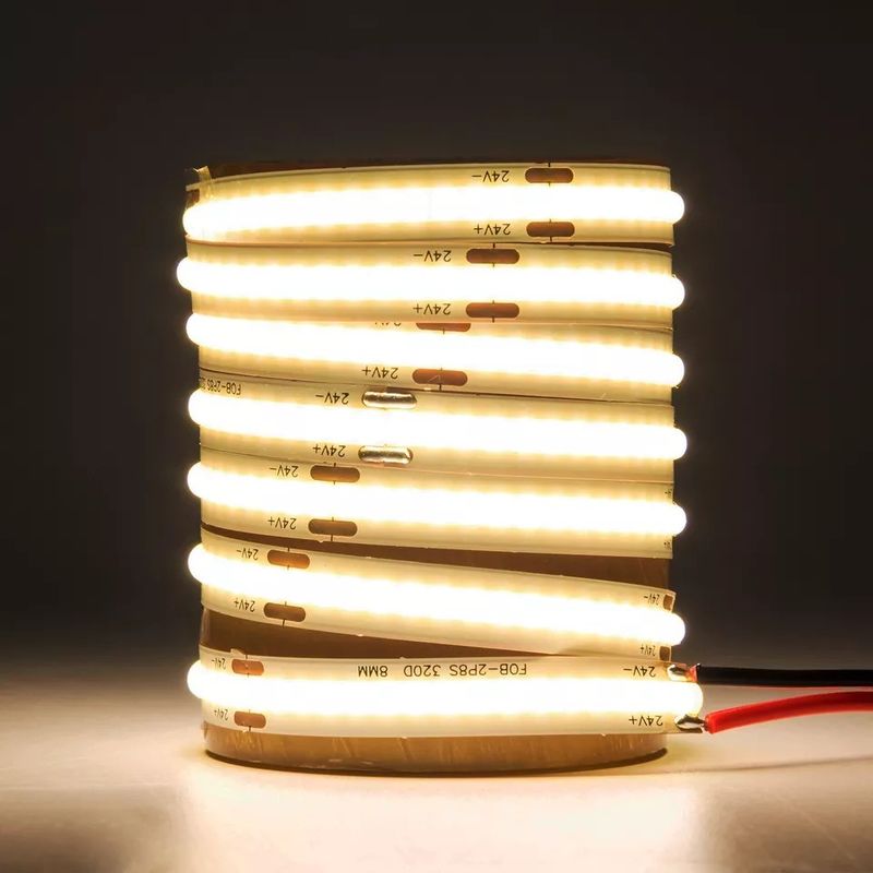 12V 24V wasserdicht IP65 IP67 IP68 CRI90 Dimmbarer 5M Flexibler COB-LED-Band für den Innen-Außenbereich
