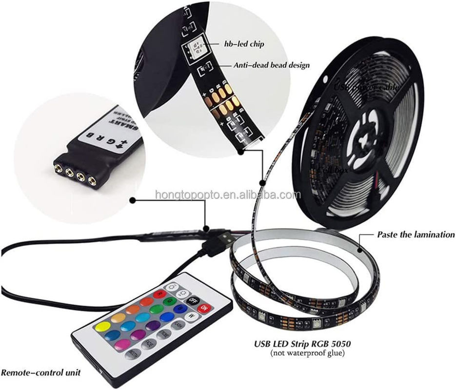 Smart LED Strip für Dekoration 12V 5V USB Steuerung Musik Synchronisierung und RGB Farbtemperatur