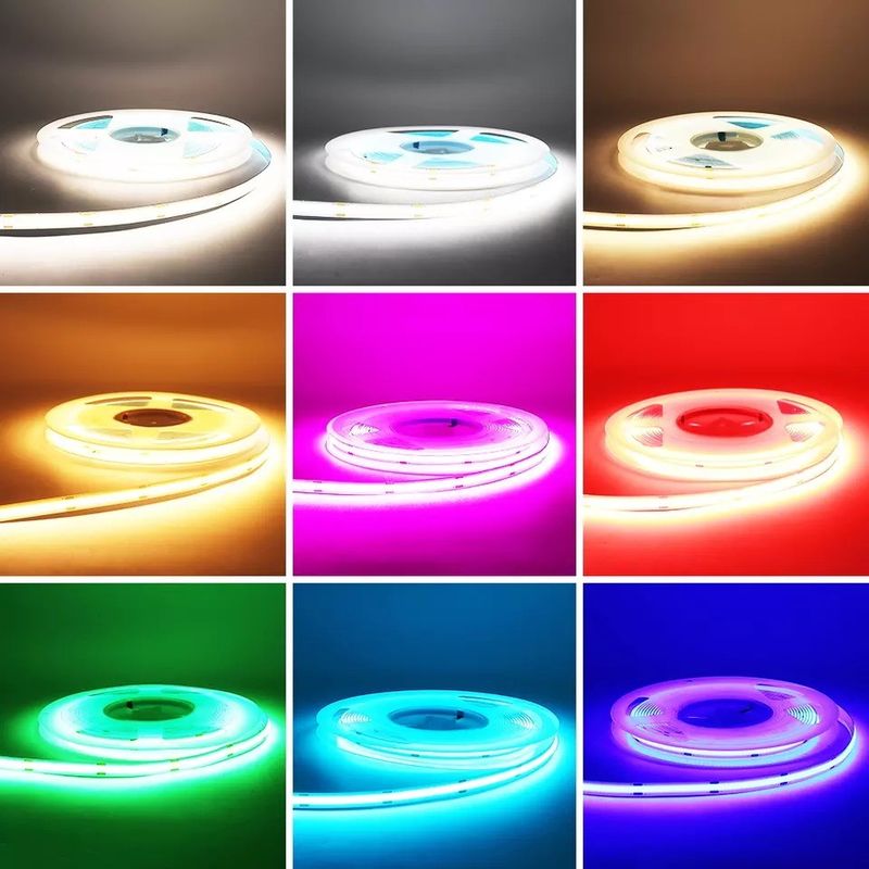 Flexible Cob Led Streifen mit warmer weißer blauer Farbe und 90lm/w Lampen Lichtwirksamkeit
