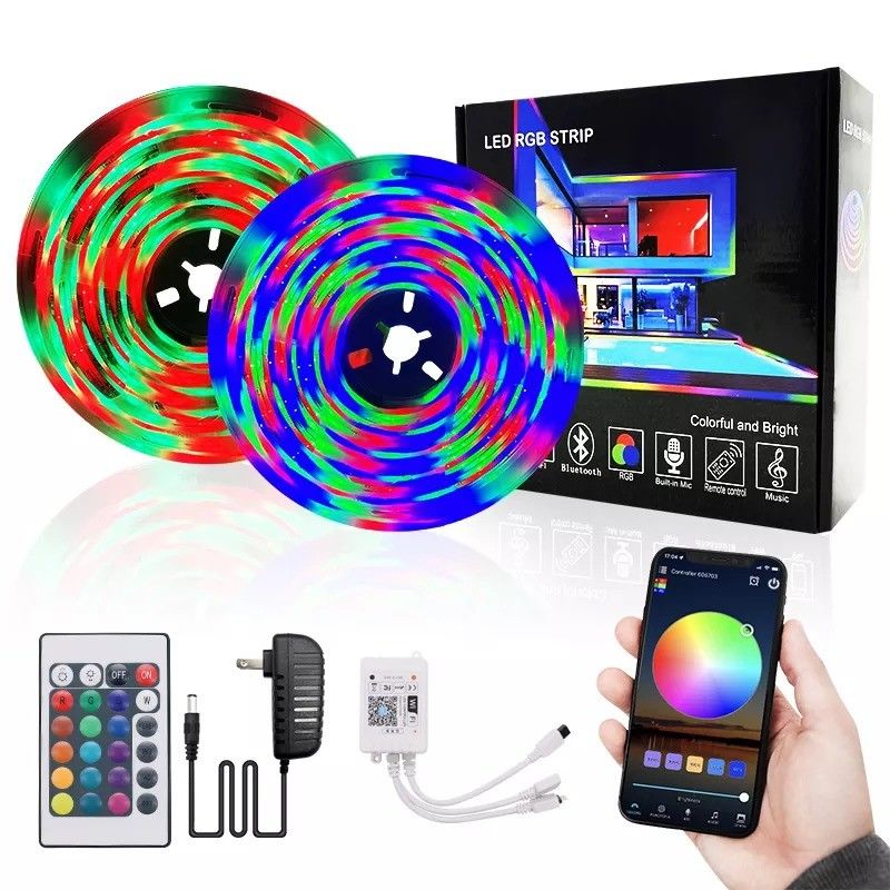 Home Bar LED Lichtstreifen Garten Design Unterstützung Dimmer 12V 32ft Smart 5050 RGB 1670