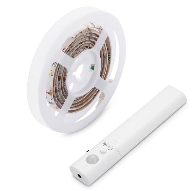 SMD2835 LED-Streifenlicht mit Bewegungssensor 1m Länge USB Wiederaufladbar Tag- und Nachtmodus