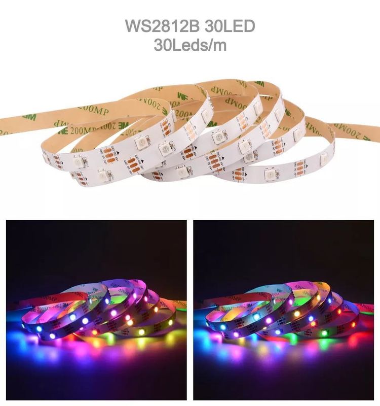 Wasserdicht 12V ws2812 ws2811 Led Streifen 60Leds für Magische Farbe RGB Dekoration CRI Ra 80