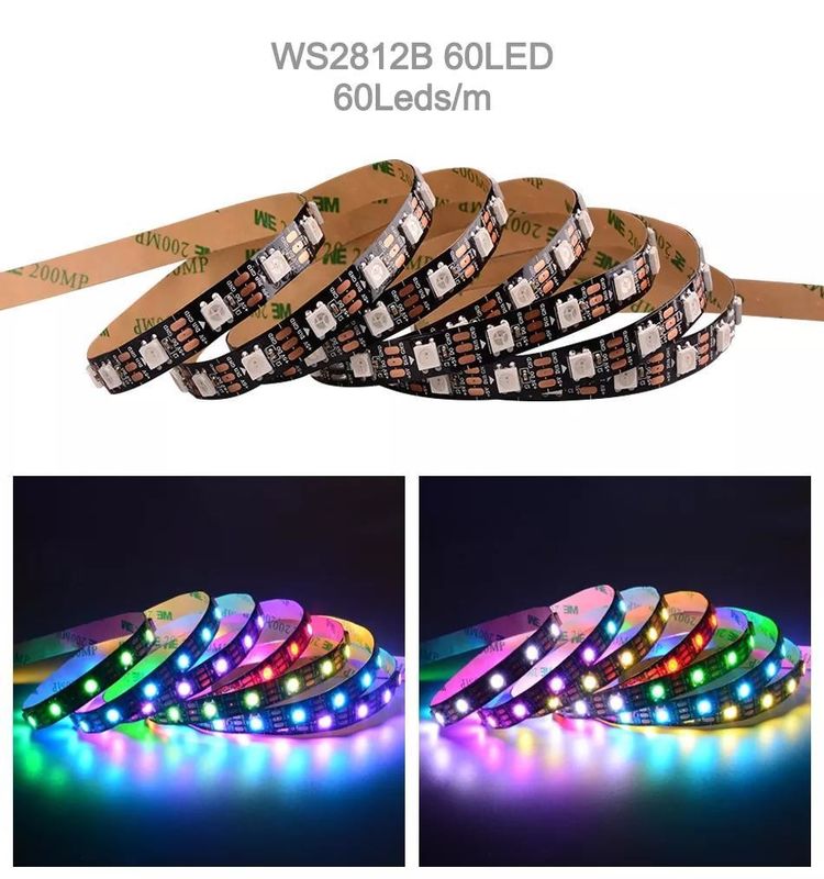 Wasserdicht 12V ws2812 ws2811 Led Streifen 60Leds für Magische Farbe RGB Dekoration CRI Ra 80