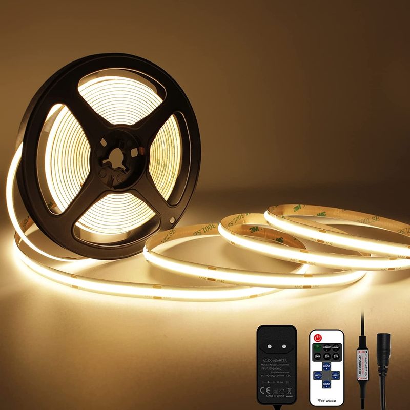 Custom Flexible 320 480 LEDs Dc 5v 10000 Lumens Warmweiß Rgb Fcob Cct Cob Led Streifenlicht Lagerhaus