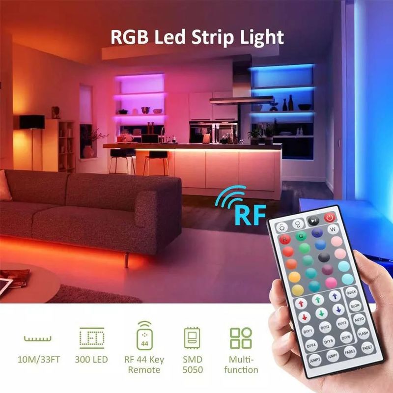 Langlebige Beleuchtung Wasserdicht IP65 30d/m 5050 RGB LED-Lichtstreifen mit Fernbedienung