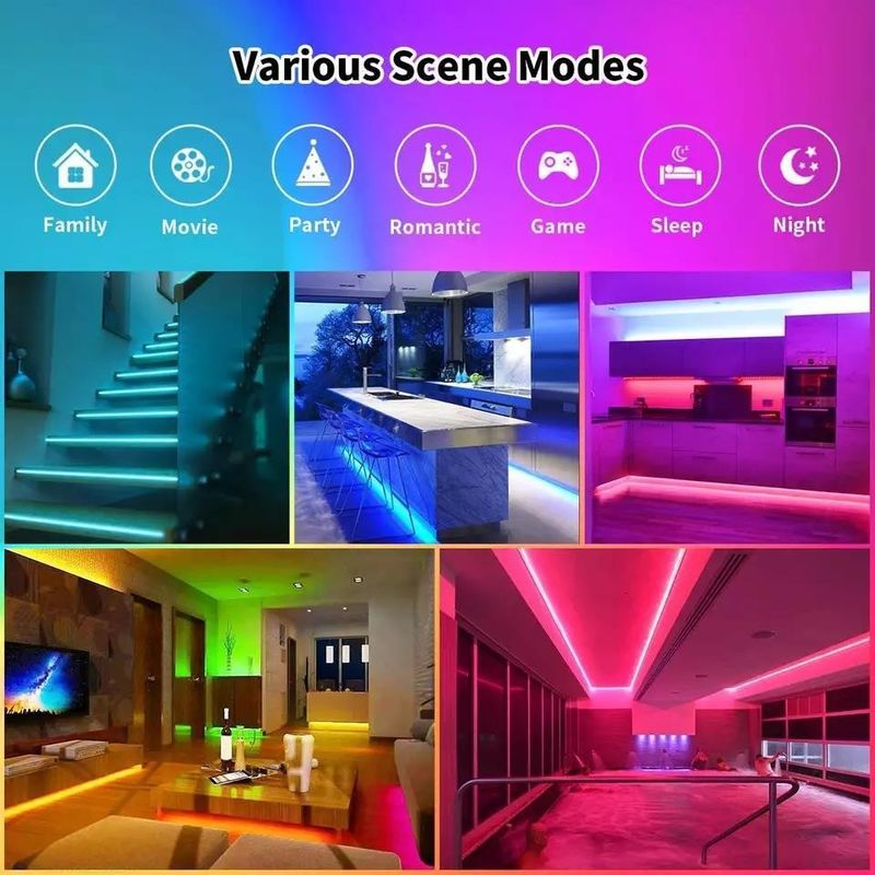 Langlebige Beleuchtung Wasserdicht IP65 30d/m 5050 RGB LED-Lichtstreifen mit Fernbedienung