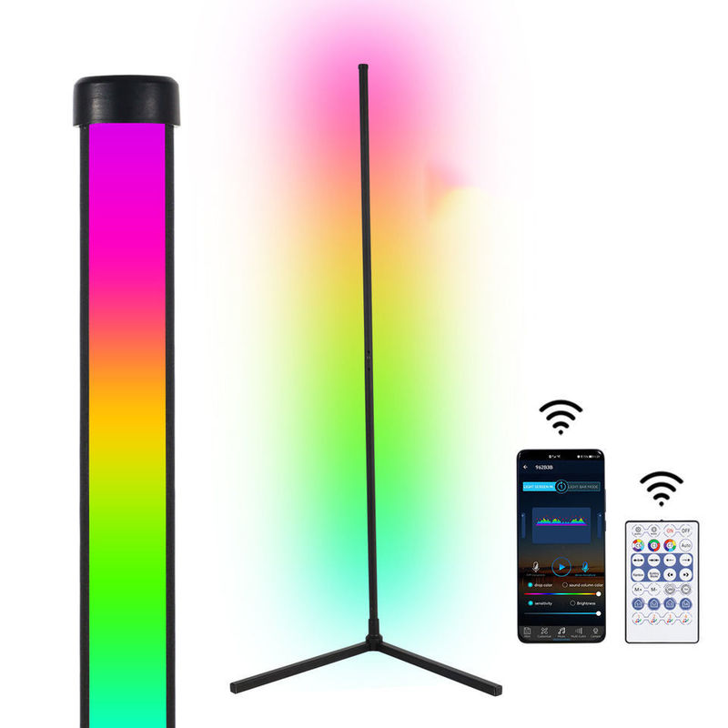 Home Hotel Beleuchtung Dekorative Fußbodenlampe mit RGB-Farbwechsel und Metallglasschatten