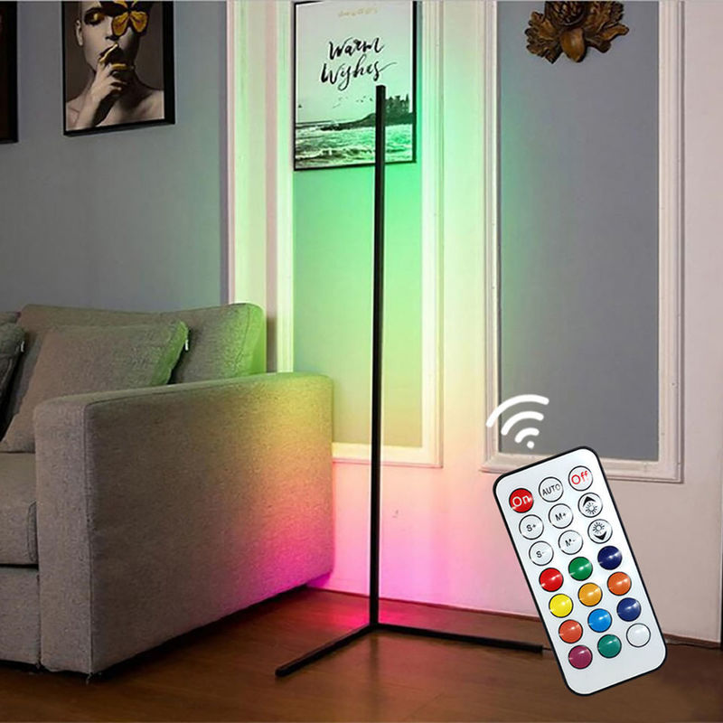Home Hotel Beleuchtung Dekorative Fußbodenlampe mit RGB-Farbwechsel und Metallglasschatten