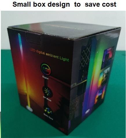 Home Hotel Beleuchtung Dekorative Fußbodenlampe mit RGB-Farbwechsel und Metallglasschatten