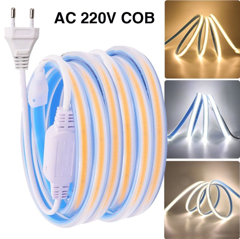 280LEDs / Meter 12v 24v 220v Rgbw Cob Lichtstreifen Cob Led Streifen Länge 50 Metern / Rolle