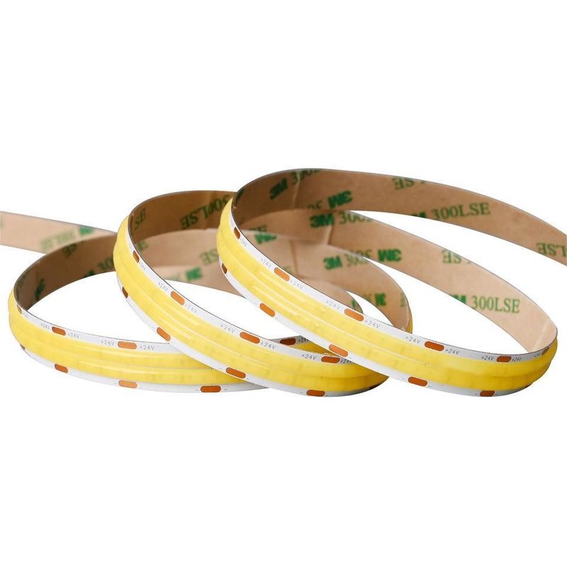10m/Rolle Doppelleitungen 600Leds 12v 24v Ra80 12mm Flexible COB Led Flexible Streifenlicht