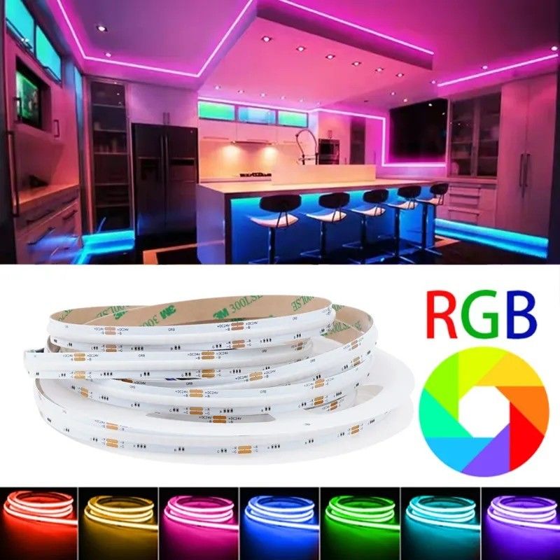 Leuchten Leuchtstrom lm 1000 24V 576LEDs/Meter RGB COB LED Weichlicht Streifen Direkt gut
