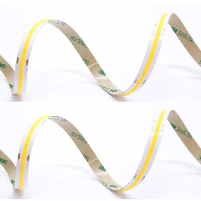 IP20 12V 24V 8W 3000K 4000K 6000K CRI90 8mm 320leds Flexible COB LED Strip mit 3