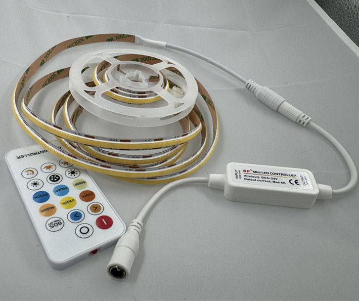 Gleichspannung 24V Landschaft 2m 560 LEDs COB Dimmbare LED Strip Kit mit Steuerung und Adapter