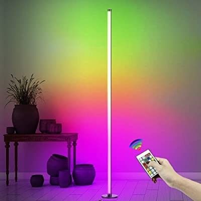 LED-RGB-Bodenlampen Modernes Standbodenlicht mit Fernbedienung und Support-Dimmler