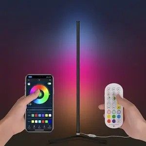 LED-RGB-Bodenlampen Modernes Standbodenlicht mit Fernbedienung und Support-Dimmler