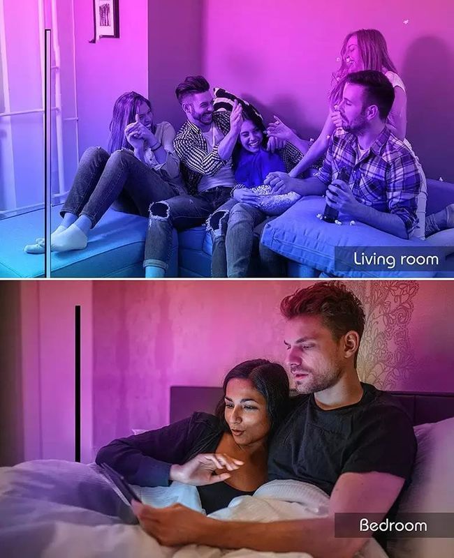 LED-RGB-Bodenlampen Modernes Standbodenlicht mit Fernbedienung und Support-Dimmler
