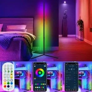LED-RGB-Bodenlampen Modernes Standbodenlicht mit Fernbedienung und Support-Dimmler
