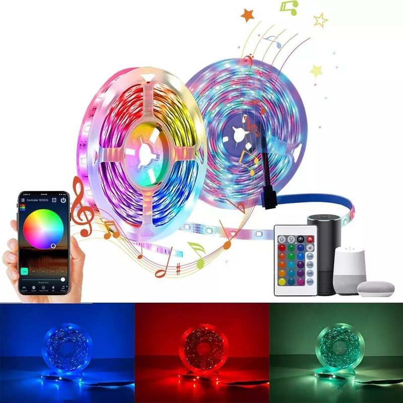 12V 5V 2835 5050 RGB WIFI Tuya Smart LED Lichtstreifen Musik synchronisieren für Smart Home Dekoration