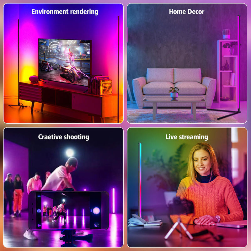 RGBIC-Smart-Home-Beleuchtung 3,5 Watt farbenfrohe LED-Bodenlampe für Schlafzimmer 45cm Desktop-Version