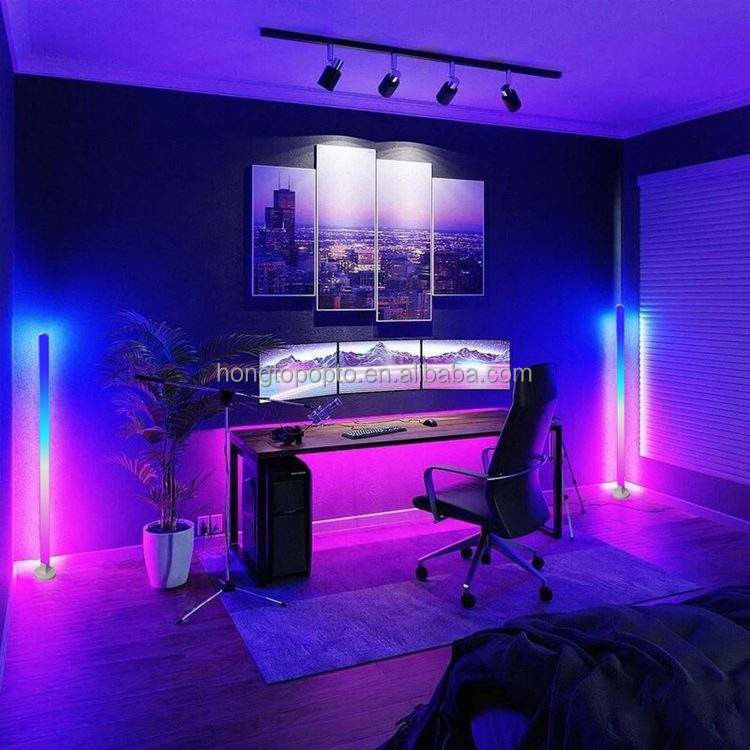 80lm/w Home Atmosphere Smart Led Fußbodenlampe mit USB-RGB-Farbänder und IR-Controller