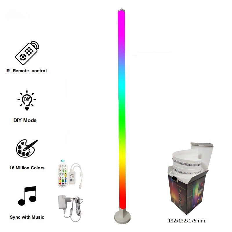 Modernes Design RGB Vielfarbiges Wohnzimmer Lichtstiel Fußbodenlampe Adapter Nur USB-Stecker