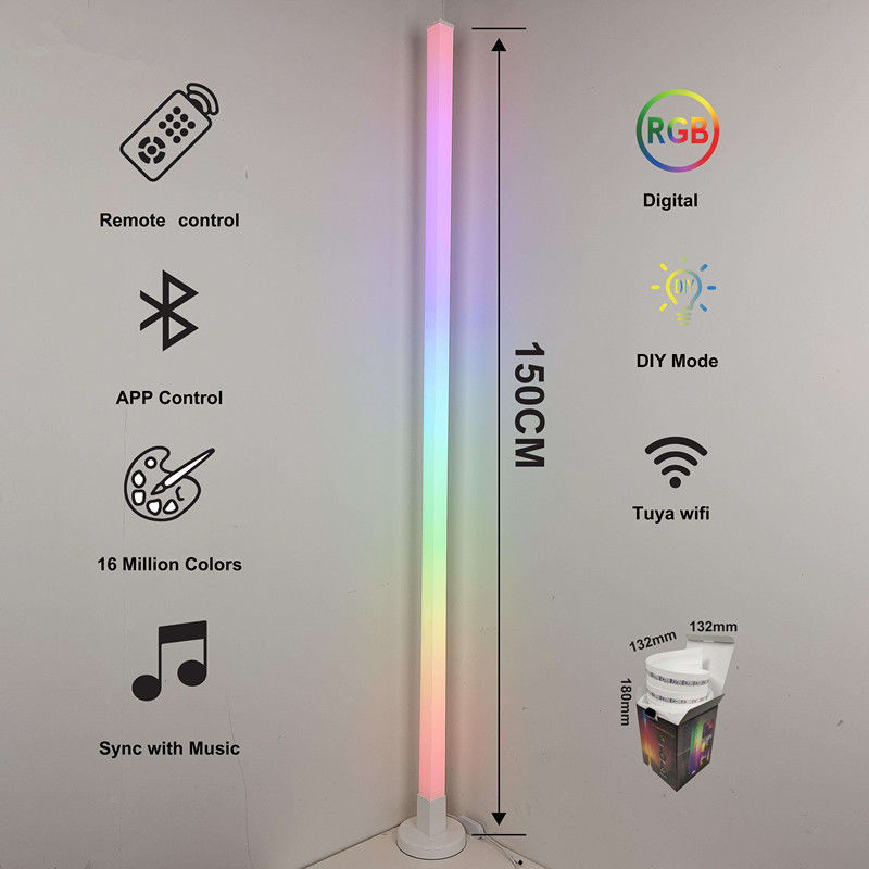 1800lm LED-Farbwechsel Umgebungs-Ecklicht RGB farbenfrohe Fernbedienung Fußbodenlampe