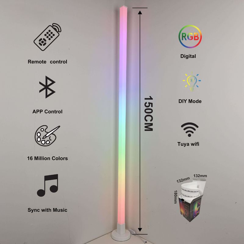 2024 Atmosphere Smart Home Light Rgb Led-Bodenlampe mit Eisenbasis und Fernbedienung