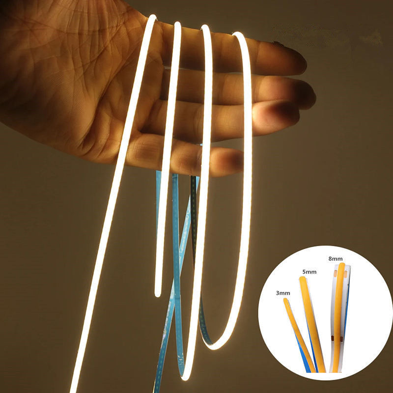 Innenbeleuchtung Warme weiße COB LED Streifen 8 mm Breite mit FPC LED Widerstand Material
