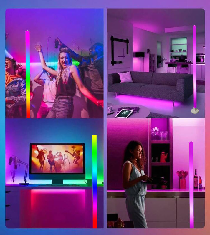 DIY Heimdekoration RGB-Bodenleuchte mit Bluetooth-Musiksteuerung und Fernbedienung