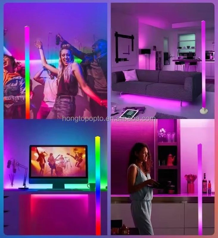 18 PCS/CTN RGB Fußbodenlampe Farbveränderung Stimmung Beleuchtung Musik Synchronisierung LED Bar Ecklicht