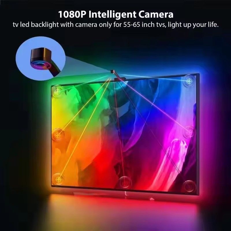 DC-Konnektivitätstechnologie Wifi Immersion TV LED-Hintergrundleuchten für 65-75 Zoll Assistent