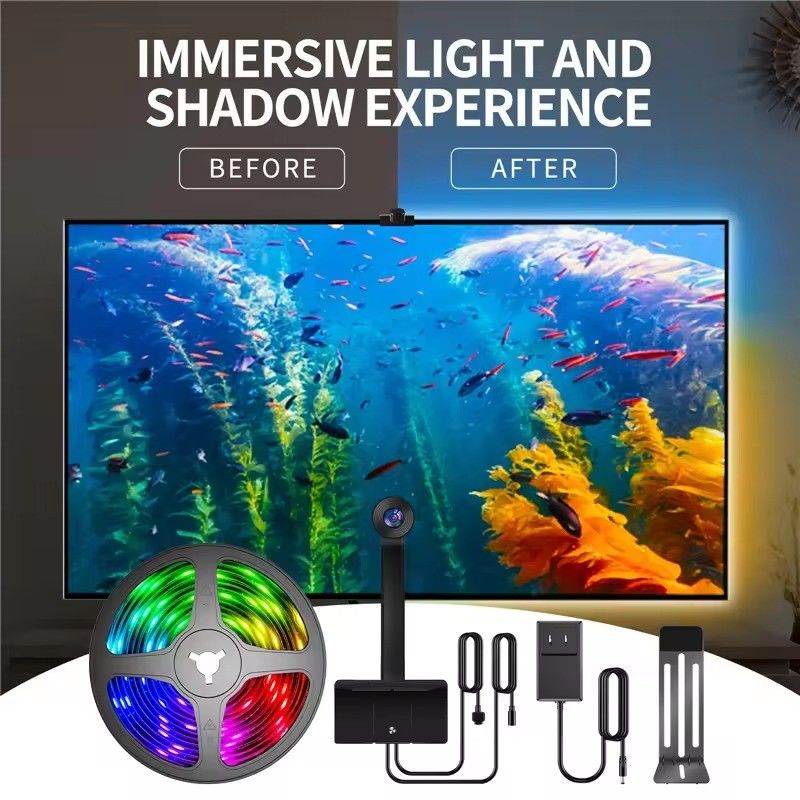 DC-Konnektivitätstechnologie Wifi Immersion TV LED-Hintergrundleuchten für 65-75 Zoll Assistent