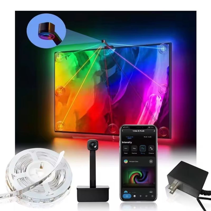 LED-Typ Smd5050 LED-Chip Atmosphäre 16,4ft LED-Streifen Synchronisierung mit Bildschirmmusik für Google TV