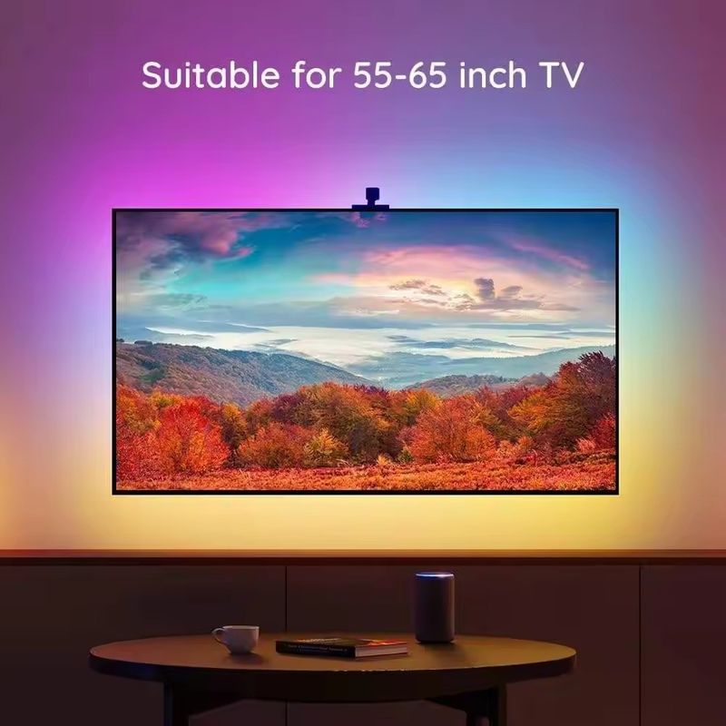 RGB Dekor Bar LED Smart TV Hintergrundbeleuchtung Streifen Lichter mit Kamera IP20 3.8m 12V für TV